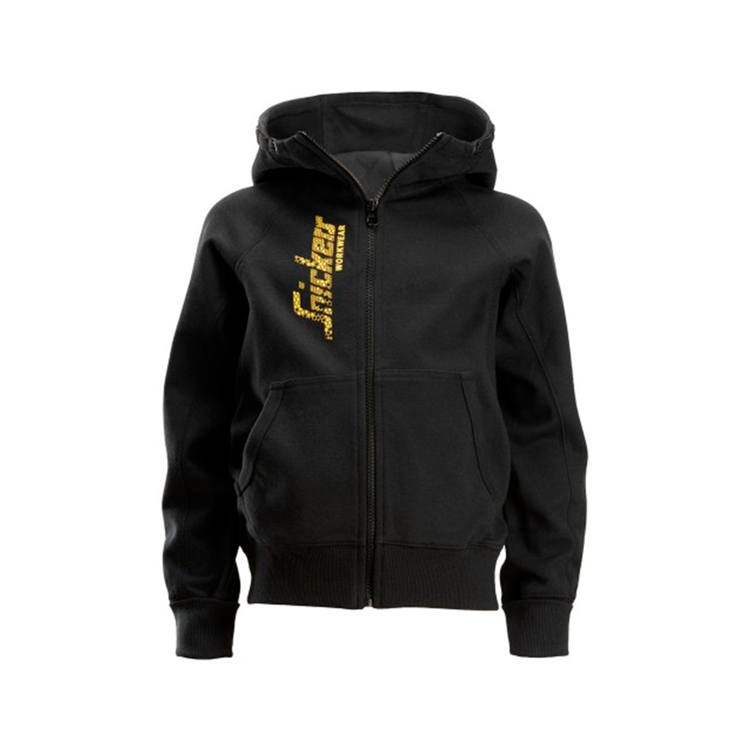 sort snickers lynlås hoodie