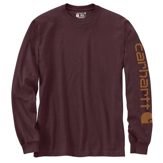 Carhartt Loose Fit Heavyweight Long-Sleeve Logo Sleeve Graphic T-Shirt