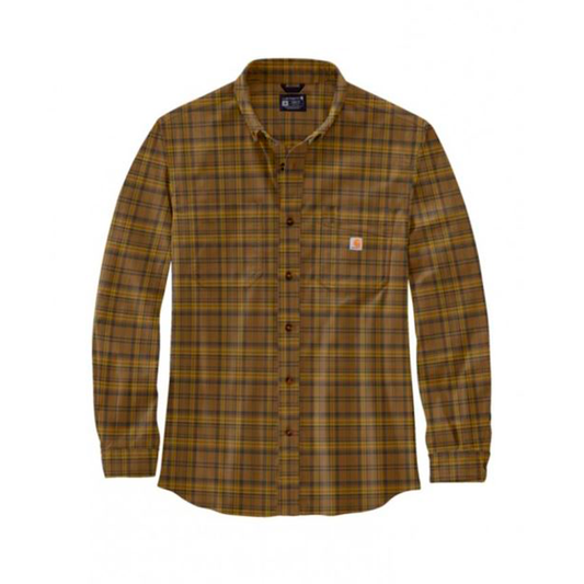 Carhartt Rugged Flex Relaxed Fit Midweight Flannel Long-Sleeve Plaid Shirt