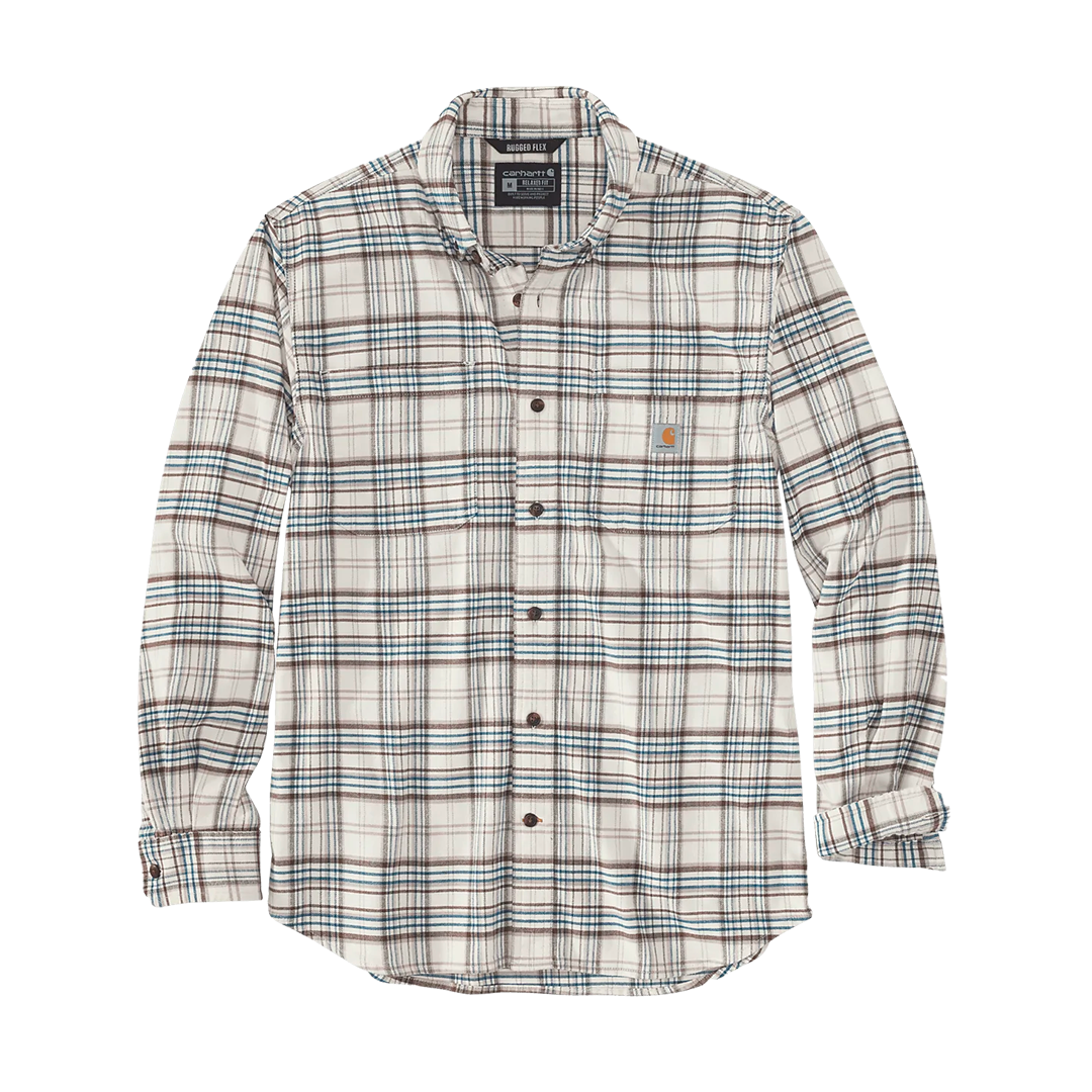 Carhartt Rugged Flex Relaxed Fit Midweight Flannel Long-Sleeve Plaid Shirt