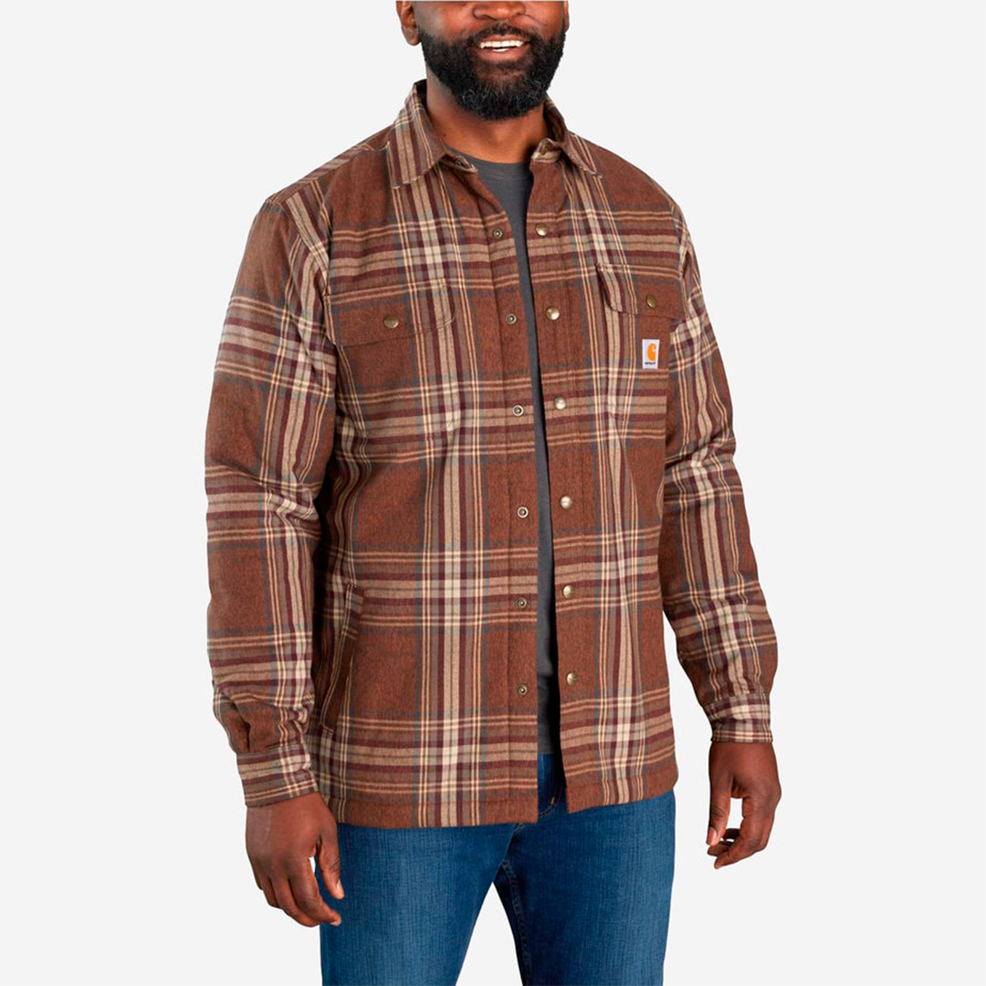 Carhartt flannel sherpa lined skjortejakke